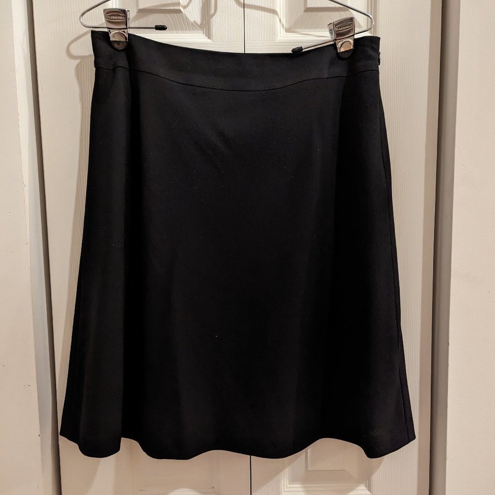 Talbots Black A Line Skirt -  Length 22.5”